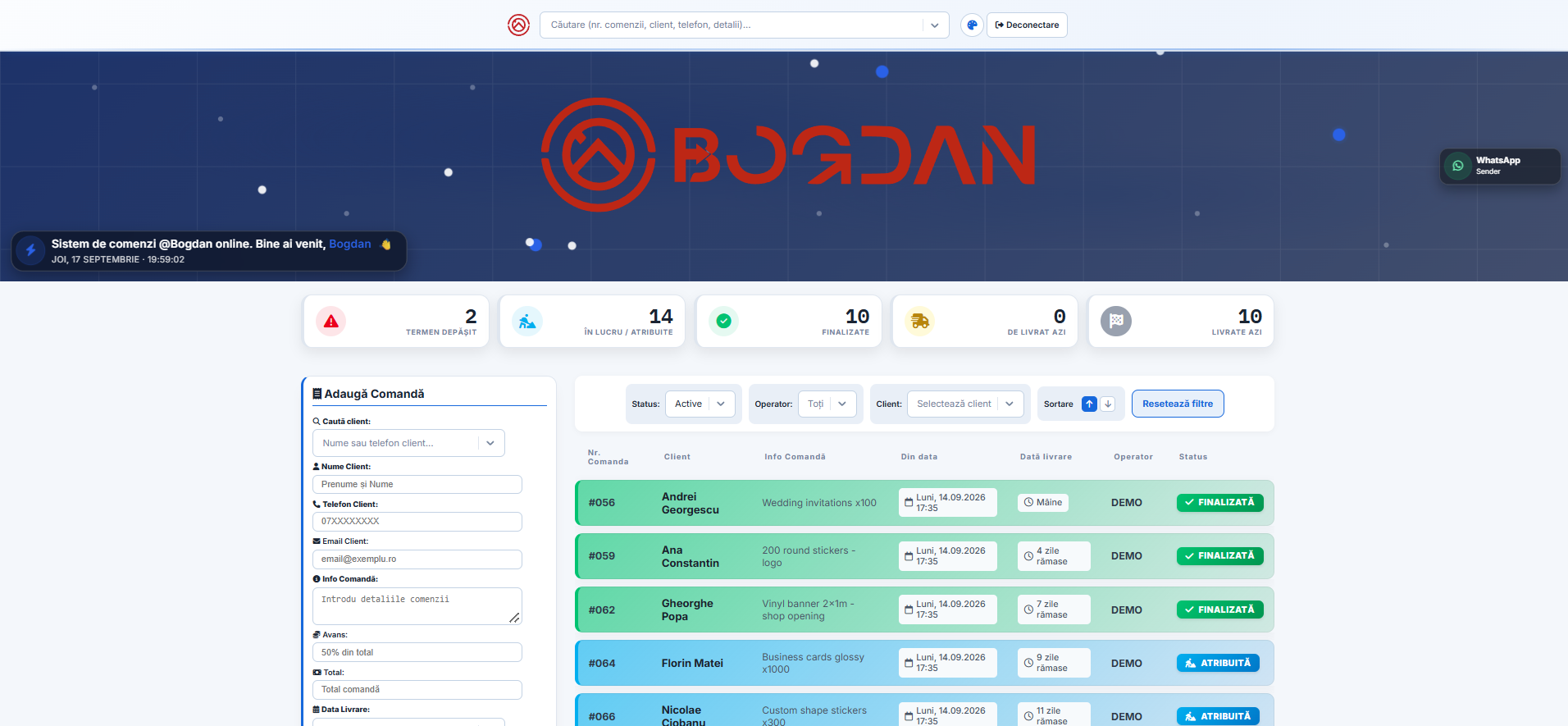 Captură ordermanagement-react-app.vercel.app